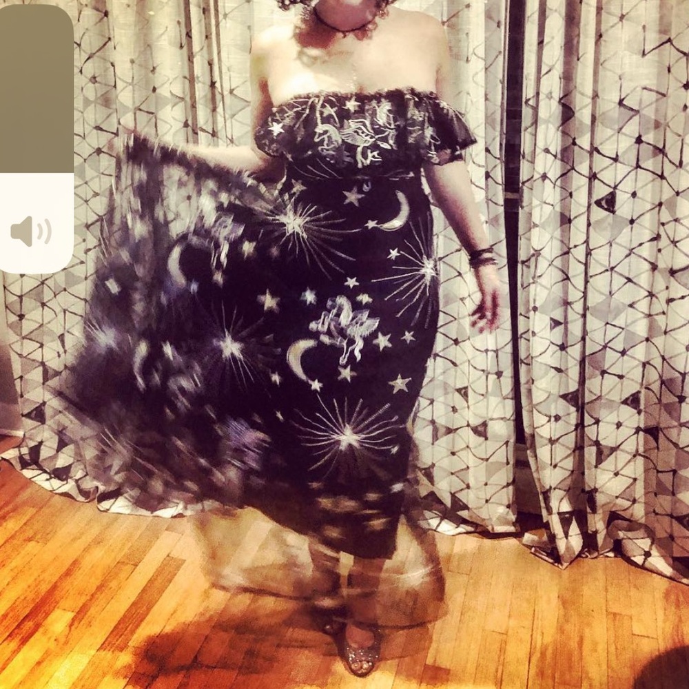 L'ATISTE Silver Embellished Maxi Skirt A-Line Cocktail